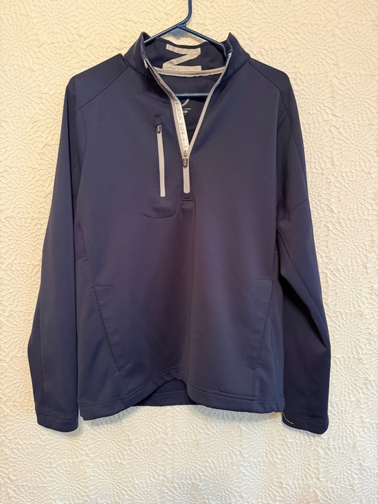 zero restriction Other - Zero Restriction Tour Series Navy Quarter-Zip Pullover with Gray Accents, Medium